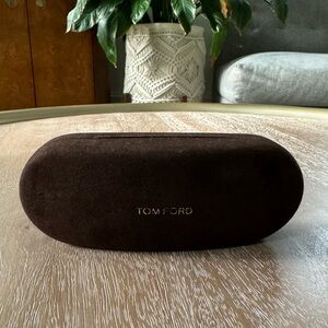 Tom Ford hard-shell brown glasses case